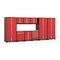 Newage Products Pro Series 10 Piece Garage Cabinet Set with Stainless Steel Top, Red 52352 - alternate 1